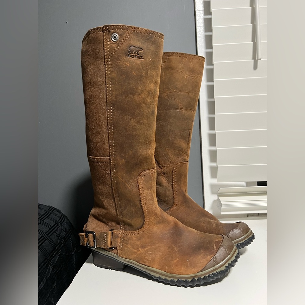 Sorel Brown/Tan Tall Slimboot Size 8.5